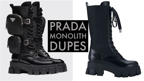 prada boots with pouch dupe|prada monolith dupe.